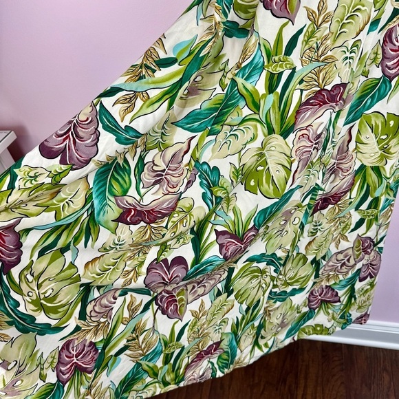 Tori Richard Vintage Palm Print Dress size L Honolulu made in Hawaii green - Picture 4 of 8
